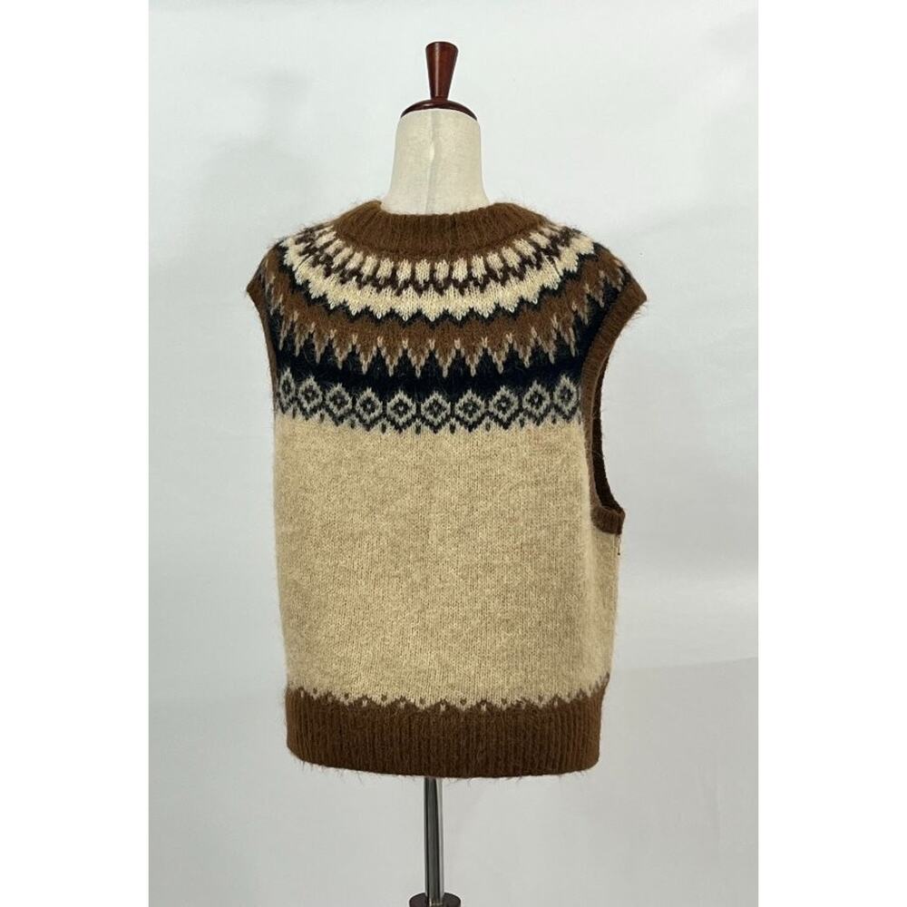 POLO RALPH LAUREN Sz XXL Alpaca Blend Fair Isle Intarsia Knit Sweater Vest - Picture 5 of 10